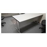 Pair of Metal Base, Composite Top Desks