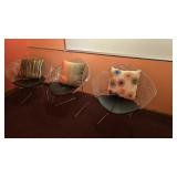 Three BERTOIA Diamond Chairs