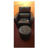 FINE HOMES LIMITED Swivel Lounge Chair w/ Ottoman