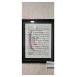 Mixed Media Art in Black Frame