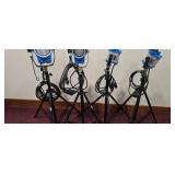 Four ARRI Spotlights with Stands in Hard Case.