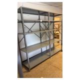 One Double Unit Of Metal Utility Shelving
