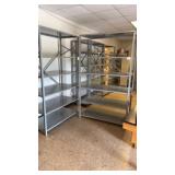 Pair of Metal Utility Shelving