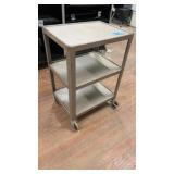 SMALL METAL CART ON WHEELS