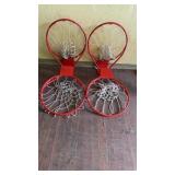 FOUR BASKETBALL RIMS WITH NETS