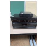 A 6-CD DISC PLAYER, DVD PLAYER & VHS/DVD RECORDER