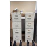 2 TAN FILE CABINETS