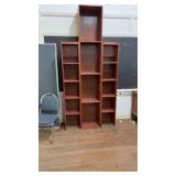 WOODEN SHELVING UNIT (3 PIECES)