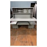 LARGE TEACHER DESK WITH ADDITIONAL TOP STORAGE