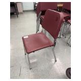 15 MAROON STACKABLE PLASTIC CHAIRS