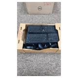 BOX OF WIRED KEYBOARDS AND MICE