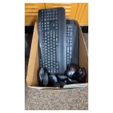 BOX OF WIRELESS KEYBOARDS AND MICE