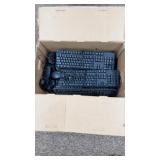 BOX OF WIRED KEYBOARDS AND MICE