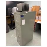 ONE FOUR-DRAWER FILE CABINETS & FILE FOLDER RACK