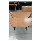ADJUSTABLE HEIGHT TRAPEZOID TABLE (2 UNITS)