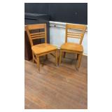 2 WOODEN CHAIRS