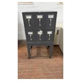 3 PIECE MOBILE CARD FILING DRAWERS
