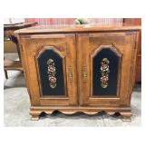 Wooden Cabinet with Decorative Door Panels
