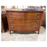 Mahogany Finish Bowfront Chest