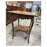 Ornate Wooden Side Table with Decorative Details