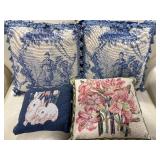 4 Decorative Pillows With Various Designs