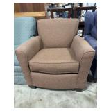Upholstered Armchair with Tapered Legs