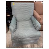 Upholstered Armchair with Geometric Pattern