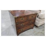 Hekman Campaign Style Chest with Brass Accents