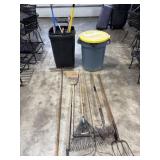 Garden Tools with Trash Bins