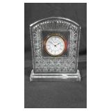 Waterford Crystal Mantle Clock with Brass Accent