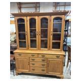Handmade Wooden Hutch with Glass Doors