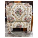 Floral Upholstered Headboard With Vintage-Style