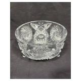 Cut Glass Footed Bowl With Intricate Patterning