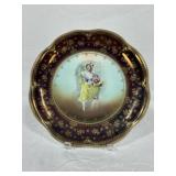 Royal Vienna Decorative Plate with Gold Detailing