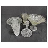 Glassware Including Vases and Bowl