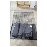 Dog Crate with Cover, Leash, Fan, and Baby Gate