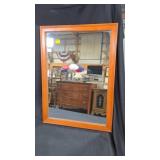 Rectangular Wall Mirror with Wood Frame
