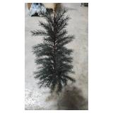 7.5Ft Tall Slim Virginia Pine Lit Christmas Tree