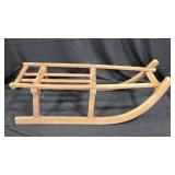 Wooden Miniature Sled with Rustic Construction