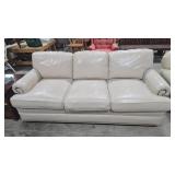 Beige Leather Sofa by Temple Inc Furniture Company