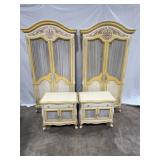 Four-Piece Wardrobe and Side Table Set