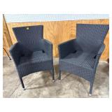 Woven Dark Gray Patio Chairs