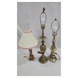 Three Table Lamps with Mixed Designs