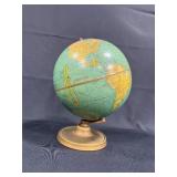 Vintage-Style Globe on Brass Base