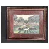 Four Framed Art and Needlework Pieces