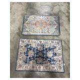 Two Padded Rugs in Complementary Patterns