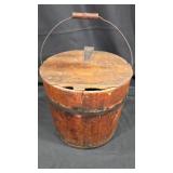 Handmade Wooden Bucket with Handle