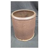 Brown Stoneware Crock with Embossed ï¿½2ï¿½ Mark