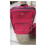 3 Red Soft-Sided Luggage Pieces