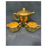 Gold-Colored Ceramic Tea Set